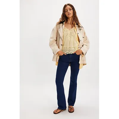 MOTHER The Outsider Sneak Jeans at Free People in Coloring Outside The Lines, Size: 27