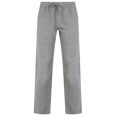Trousers Renn Cotton Linen Comfort Fit Elasticated Waist Trousers in Grey / M - Tokyo Laundry
