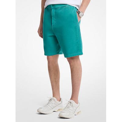 Michael Kors Garment-Dyed Cotton Shorts Green XL