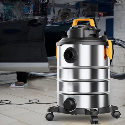 2-in-1 Stainless Steel Wet Dry Shop Vacuum Cleaner with 8 Gallon 6HP Drum Blower Attachments - 23.62 in x 16.93 in x 35.31 in