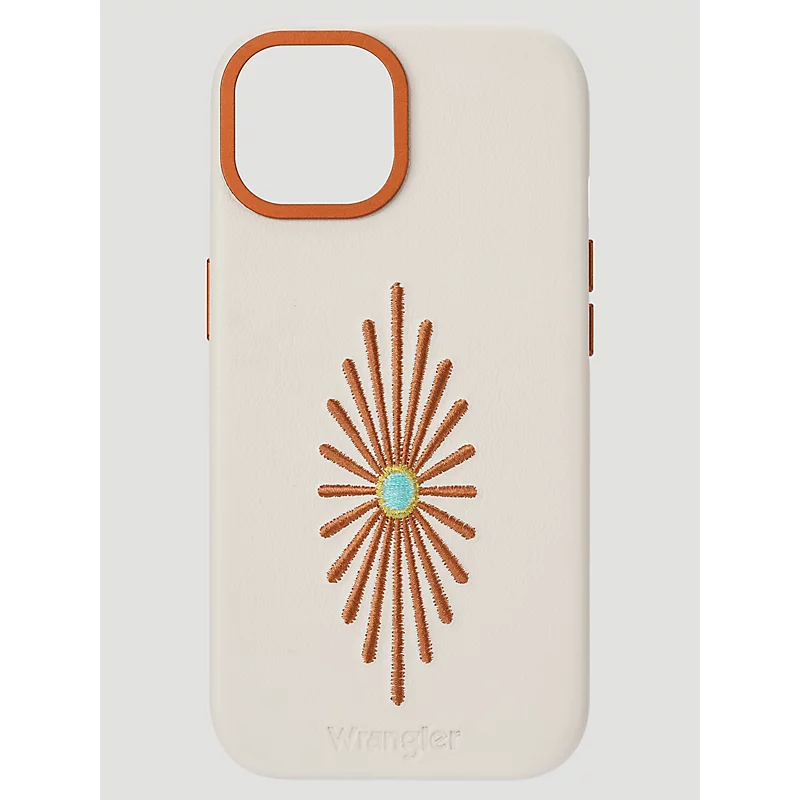 Wrangler Smartphone Leather Embroidery Case White Size 15