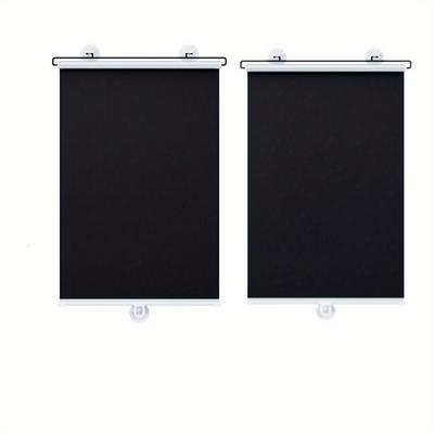 TEMU 2pcs Blackout Curtains With Matching Suction Cups, No Drilling Required, Suitable For Kitchen, Bathroom, Bedroom, Car Interior, And Hallway Sunshade Image