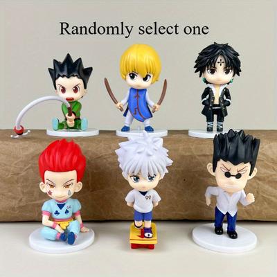 TEMU 6 Models Of Hunter Characters From Anime, Made Of Pvc Material, Suitable For Desktop Or Car Decoration. Image