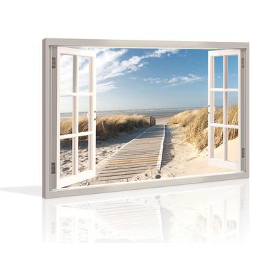 TEMU Framed 120x80 Cm Picture To The - Modern Art Print On Canvas | Wall Art For Living Room & Lounge | Elegant Canvas Picture - Item No. 5007 Image