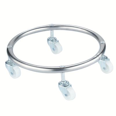 TEMU Heavy Duty Stainless Steel Propane Cart With Locking Wheels – For Cylinders, Flowerpots & Material Handling, Secure Transport For Home Or Industrial Use, Polished | Reinforced Construction Image