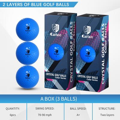 TEMU Caiton 6/3pcs Golf Balls, Dual-layer Crystal Finish, & High Visibility, Control For Practice & Casual Rounds. Image