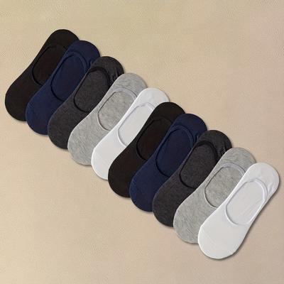 TEMU 5/10 Pairs -toe Invisible Boat Socks Summer Silicone Anti-slip Short Socks Solid Color Versatile Image