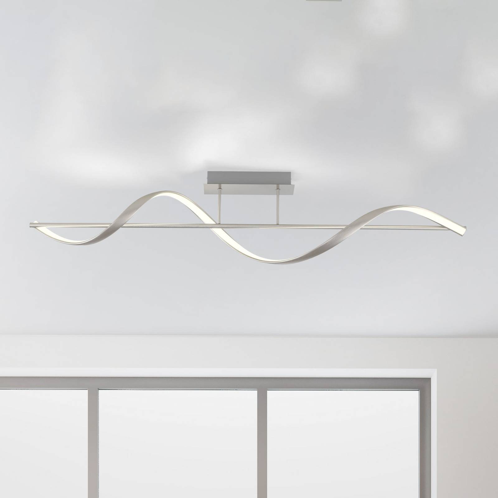 Q-Smart-Home Paul Neuhaus Q-Swing plafonnier LED, acier
