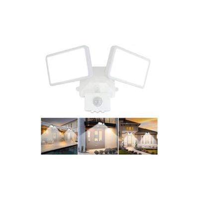 LED-Flutlicht mit einstellbarem Bewegungssensor, Doppelkopf-LED-Außenflutlicht, IP65 wasserdicht, Image