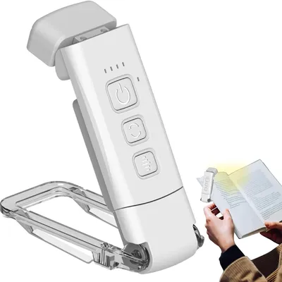 Book Light Reading Light for Bed Reading Rechargeable Portable Clip on LED Reading Light Dimmable Mini USB Powered Desk Lamp