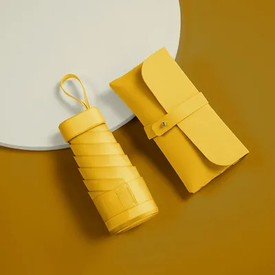 Ultralight And Compact Portable Capsule Umbrella UV Protection Umbrella Mini Five-fold Umbrella Travel Umbrella