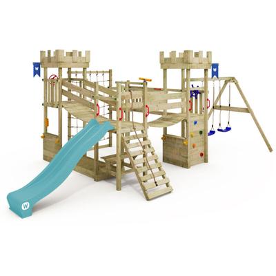Wickey - Klettergerüst Smart Arch Kinderspielturm mit Kletternetz und Wackelbrücken, Ritterburg, Image