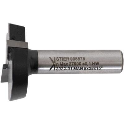 Planfräser hw 8 mm Durchmesser 28 mm nl 7,5 mm 5 Grad - Stier Image