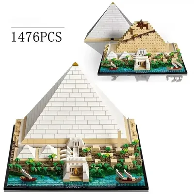 Kalein1476pcs Große Pyramide von Giza Modell Baustein Set DIY Montage Baustein Spielzeug Dekoration Image