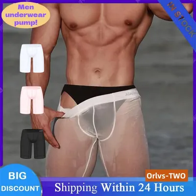 1/3 PCS Männer Eis Seide Transparent Einfarbig Atmungsaktive 0,01 Ultra-dünne Stoff Durchsichtig Nahtlose Unterwäsche Boxershorts