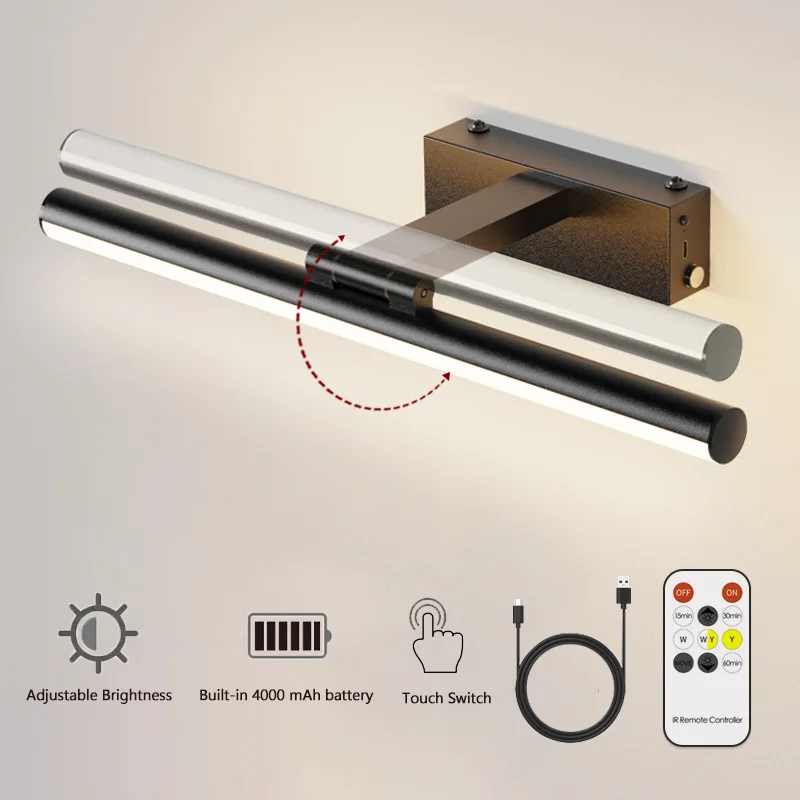Moderne LED Wand Lampe USB Ladung Fernbedienung Touch Schalter Spiegel Licht Für Schlafzimmer Wohnzimmer Wohnkultur Beleuchtung Leuchte