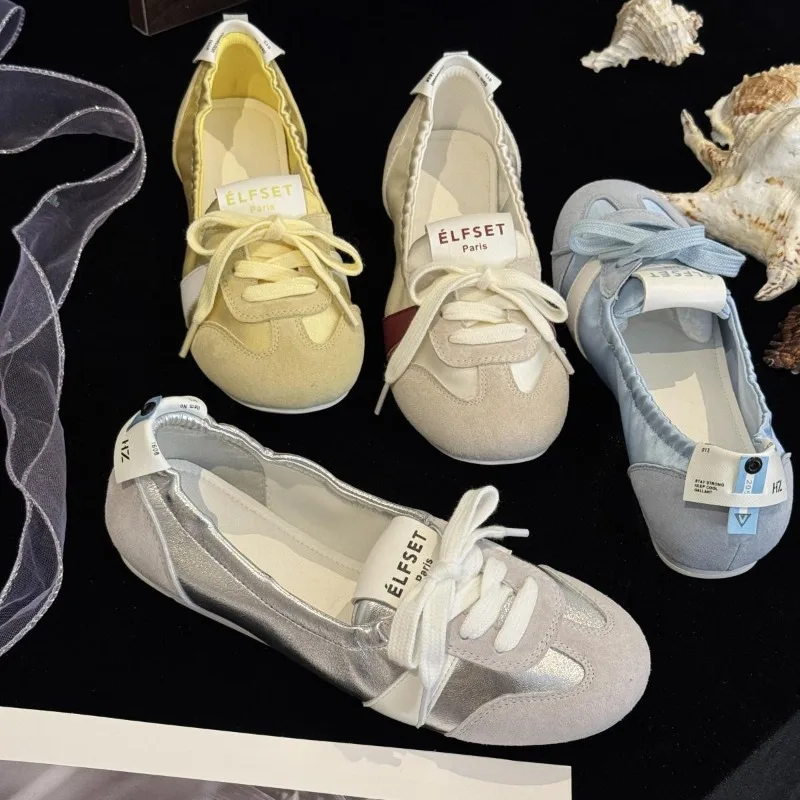 2024 frauen Schuhe Turnschuhe Casual Wohnungen Leinwand Schuhe Lace Up Sommer Trend Kleid Zapatos Mujer Atmungs Flach Neue Damen Schuhe Image