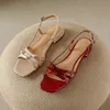 Sommer Gladiator Frauen Sandalen Casual Offene spitze Rot Patent Leder Schuhe Damen Elegante