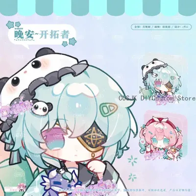 Spiel Honkai: Star Rail Anaxa Hyacine Cosplay Double Flash Abzeichen Karte Acryl Mahjong Ziegel Image