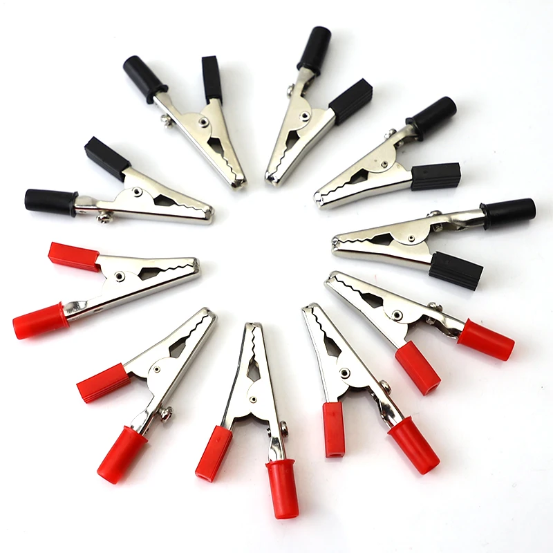 10 Stück Metall-Krokodilklemmen, Testklemmen, Testklemmen für elektronische Produkte mit Schrauben und Lötanschlüssen, Drahtklemmen für Elektriker Image