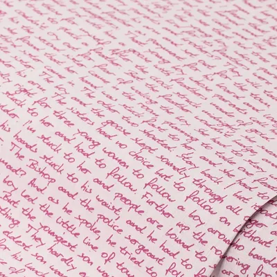 Baumwollstoff Schriften Mona, rosa/beere Image