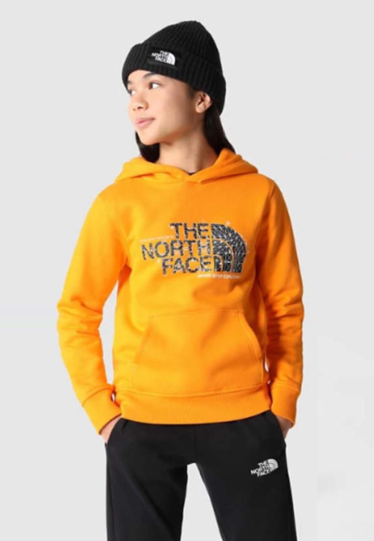 The North Face Kinder Drew Peak Overhead Hoodie in Orange