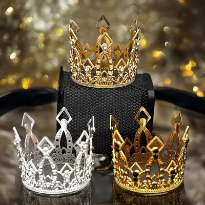 Fashion Girl Boy Crown Photography Prop Photo Shooting Accessories Birthday Cake Decoration