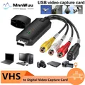 Scheda di acquisizione video USB Convertitore da VHS a digitale Video a formato digitale Scheda di acquisizione registrazione audio video DVD VHS per Win 7/8/10