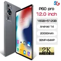 Nuovo P60PRO Tablet 12 pollici Schermo intero Android Tab 20000mAh 5G Dual SIM Versione globale 16GB + 1TB WIFI HD Tablet PC Con tastiera