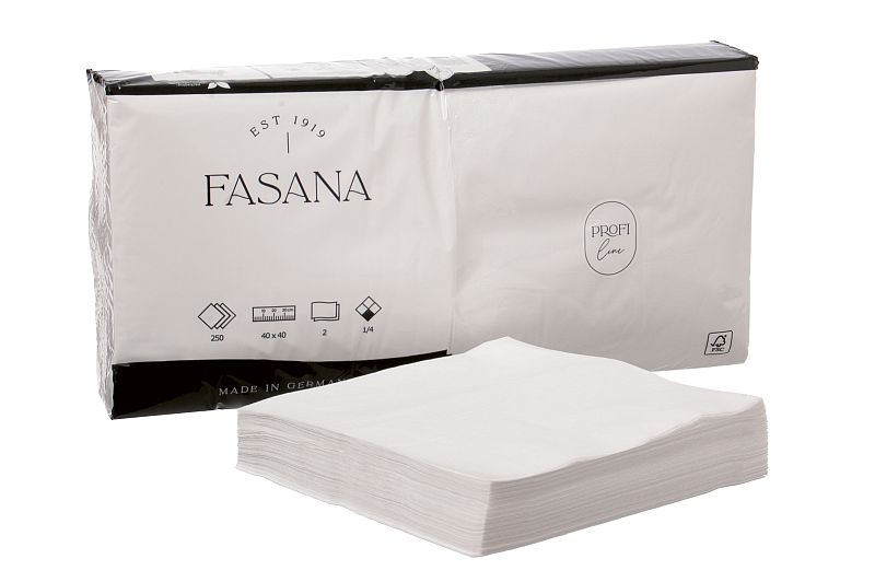 1500x Zelltuch-Servietten 40 x 40 cm 2-lagig 1/4 Falz weiß Image