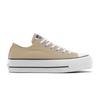 Sneaker CONVERSE "CHUCK TAYLOR ALL STAR LIFT PLATFORM", Gr. 38, coastal dune, weiß, schwarz, Textil, sportlich, Schuhe