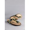 Zehentrenner ANISTON SHOES, Damen, Gr. 41, schwarz, gelb, zitrone, Lederimitat, bedruckt, casual, Schuhe, Sommerschuh, Strandschuh, Urlaubschuh - NEUE KOLLEKTION