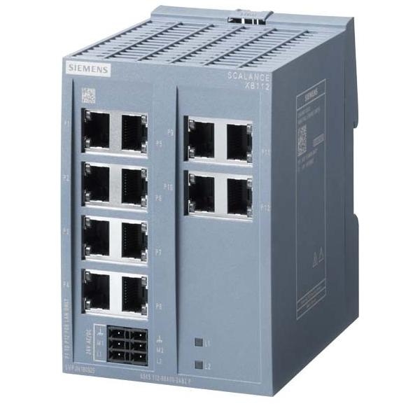 Siemens Indus.Sector SCALANCE XB112 Switch 6GK5112-0BA00-2AB2 6GK51120BA002AB2 Image