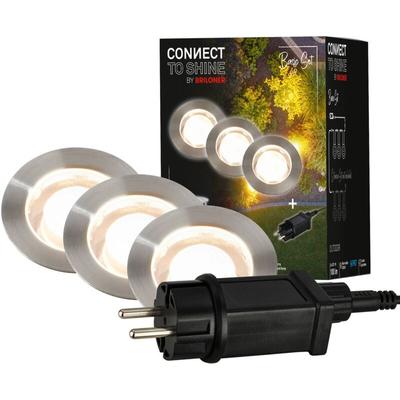 Briloner - connect to shine Starterset Padouk mit 3er Set led Bodeneinbaustrahler, IP67 Image