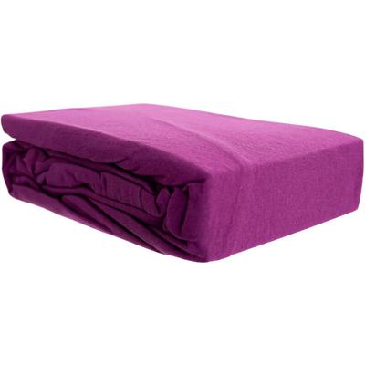 Cofi 1453 - Jersey Spannbettlaken 100% Baumwolle 180-200x200 cm + 25 cm Rundumgummizug Lila Image