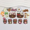 Neues Jibbitz Hawaiian-Themen-Dekor Hello Kitty Schuh-Charms-Set für Crocs PVC-Material Design