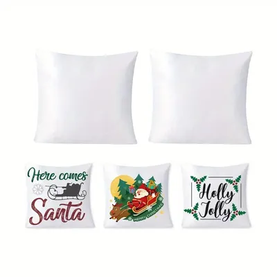 15 stücke Sublimation weiße Pfirsich haut Stoff Kissen bezüge 16 "18"-DIY Wärme übertragung Kissen Image