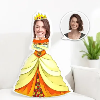 Maßgeschneidertes Kissen, individuelle Königin-Puppe, personalisiertes Fotokissen, mein Image