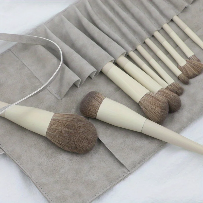 10 stücke 1 satz Weichen, Flauschigen Make-Up Pinsel Set Lidschatten Foundation Frauen Kosmetische Pulver Erröten Blending Schönheit Bilden schönheit werkzeug Image