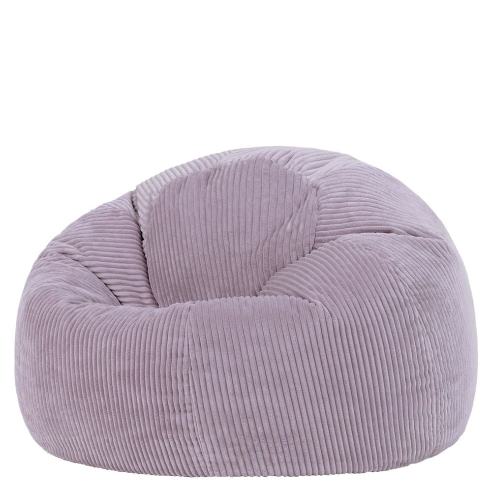 Pouf in velluto a coste color lavanda