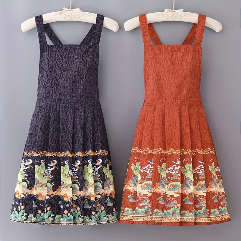 Neue stilvolle florale wasserdichte Leinwand Schürze atmungsaktiv verstellbar öl beständig und langlebig ideal für Köche Kellner Image