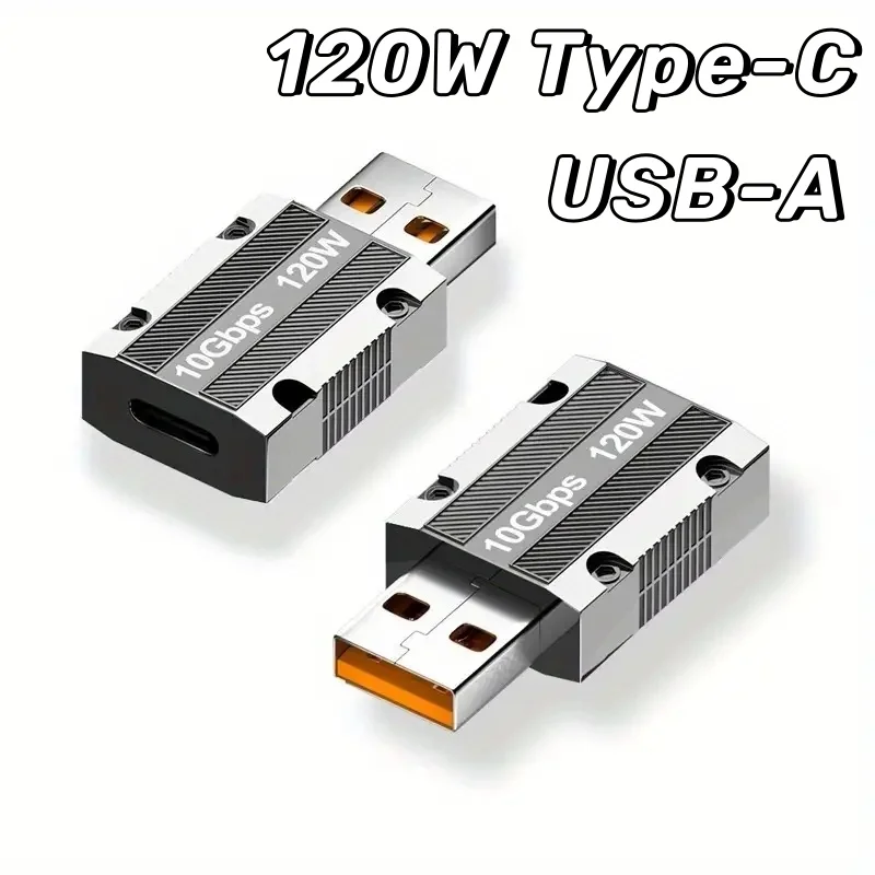 Uslion 120w otg Adapter Typ c zu USB ein Konverter für iPhone iPad MacBook Samsung Xiaomi Huawei 10 Gbit/s Daten übertragungs anschluss Image