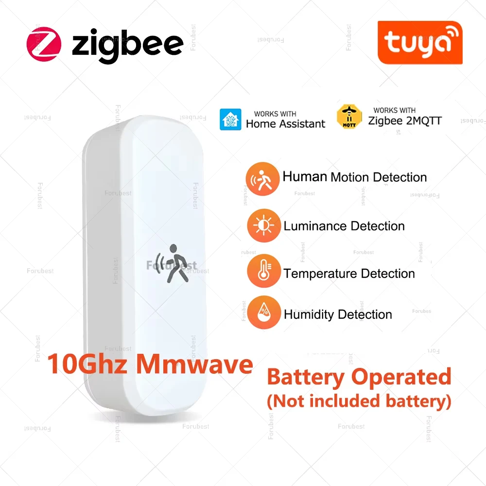 Zigbee Menschlicher Bewegungsmelder 10G Mm Welle Menschlicher Körper Sensor Beleuchtungsstärke Temperatur Feuchtigkeit Erkennung Für Tuya Smart Life App