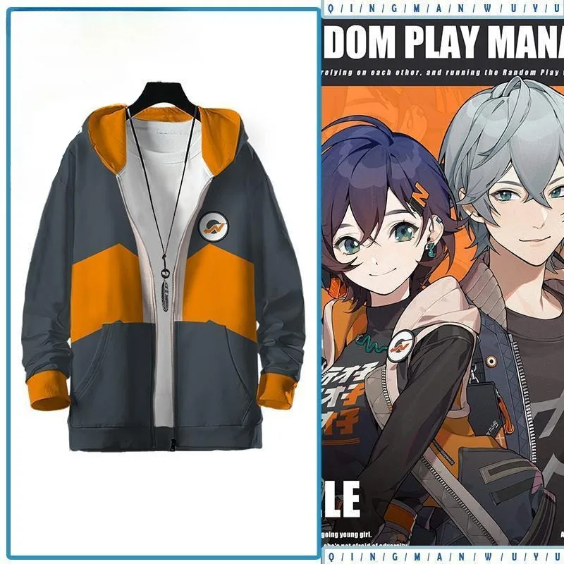 Zenless Zone Zero Game Cosplay Belle Kostüm, identischer Mantel, schwarzer Kapuzenpullover, tägliche Freizeitkleidung, Rollenspiel-Outfit, Frühlingssaison