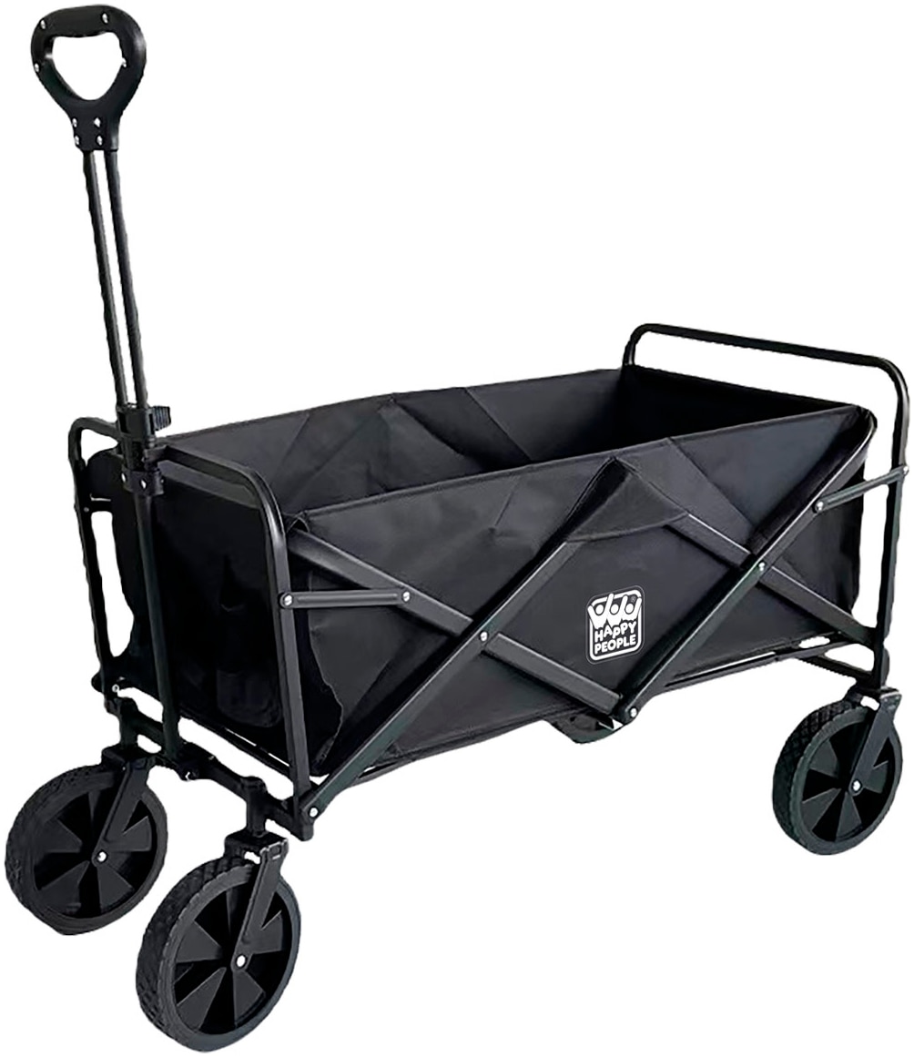 Bollerwagen HAPPY PEOPLE "Faltbarer Bollerwagen ca. 100x50x59cm", schwarz, Bollerwagen, Kinder, Polyester, faltbar