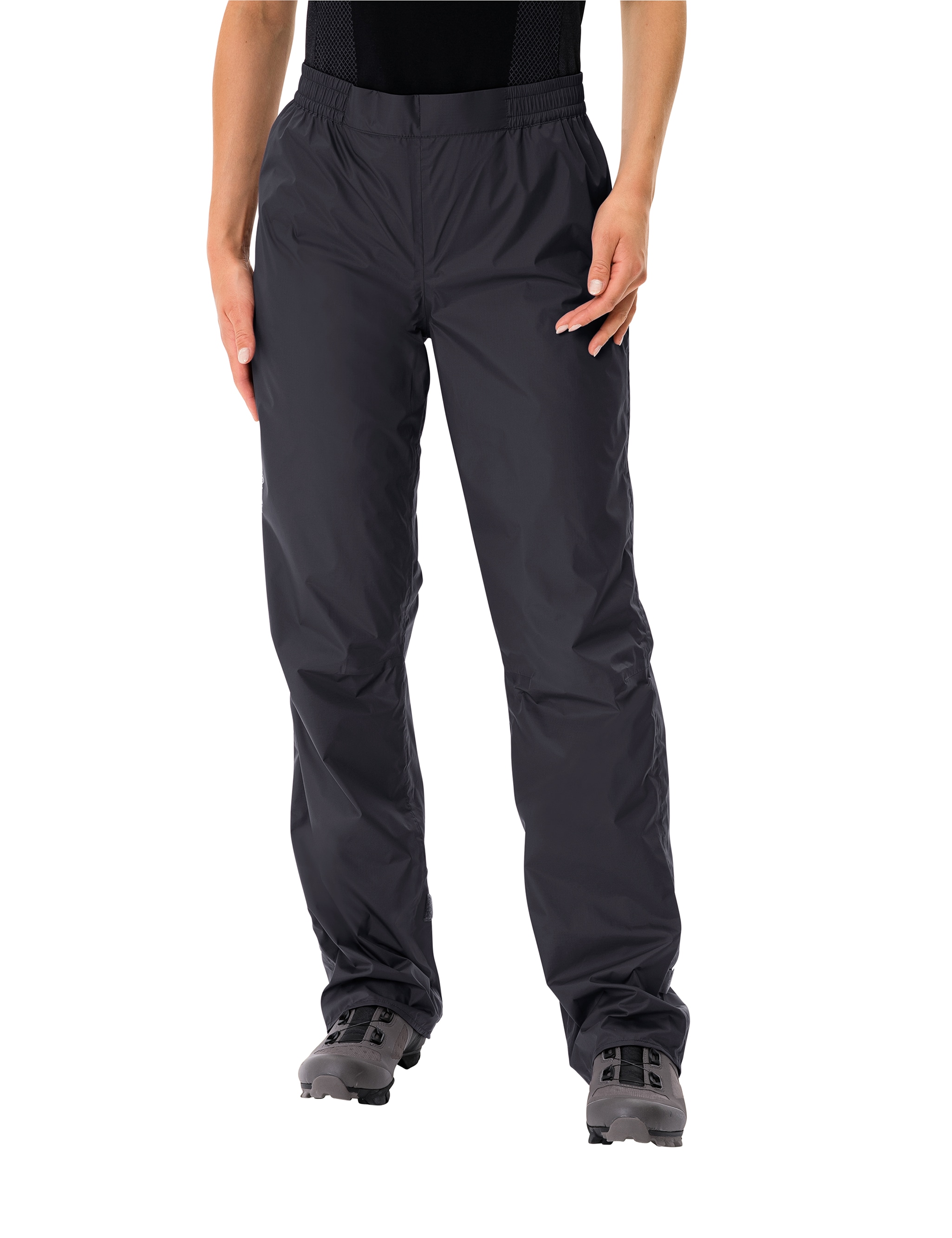 Fahrradhose VAUDE "WOMEN'S DROP PANTS II", Gr. 42, N-Gr, schwarz (schwarz, schwarz), Obermaterial: 100% Polyester, Hosen Image