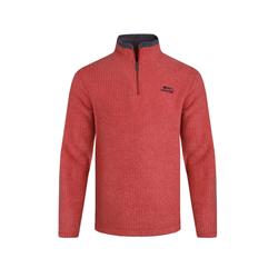 Weird Fish - "Newark" Fleece-Oberteil mit kurzem Reißverschluss für Herren (Mahonie Rot meliert)