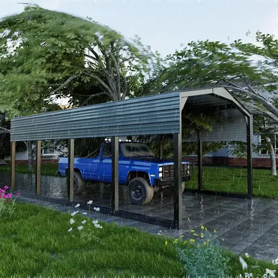 20x12x8.5 FT Metal Carport,Heavily Reinforced Car Garage with Extra Crossbeams Kits, Auto