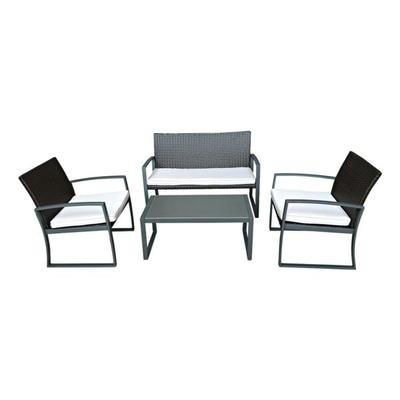 Garden Pleasure 4-tlg. Garten-Sitzgruppe mit Tisch »Garda« weiß, 85x38 cm