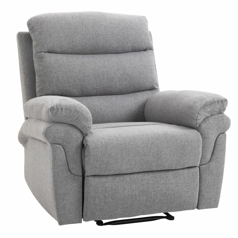 Fauteuil de relaxation repose-pied ajustable polyester gris clair